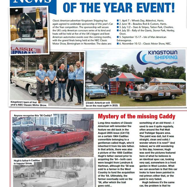 Kingstown Shipping Classic American Magazaine Car of the Year 2023 full page